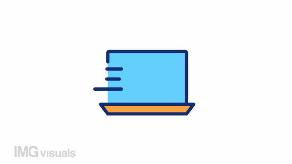 Animated online info color icon. Fast client support on internet. Helpdesk website. Seamless loop HD video with alpha channel on transparent background. Simple filled line motion graphic animation