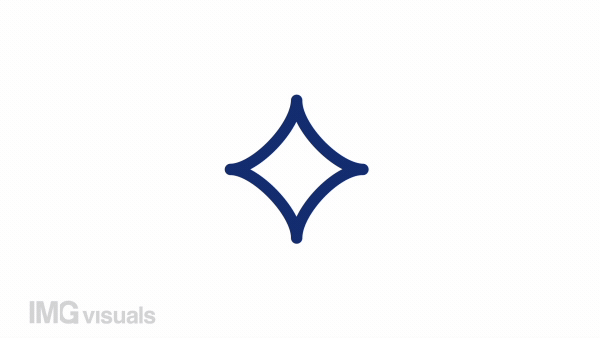 Animated spark color icon. Celestial body. Space and cosmos. Award and ranking. Seamless loop HD video with alpha channel on transparent background. Simple filled line motion graphic animation