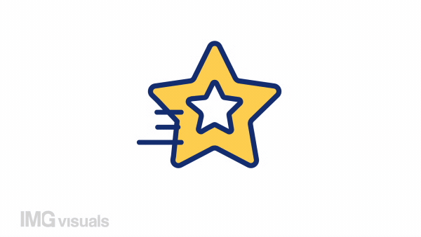 Animated shooting star color icon. Make wish upon falling star. Burning meteor. Seamless loop HD video with alpha channel on transparent background. Simple filled line motion graphic animation