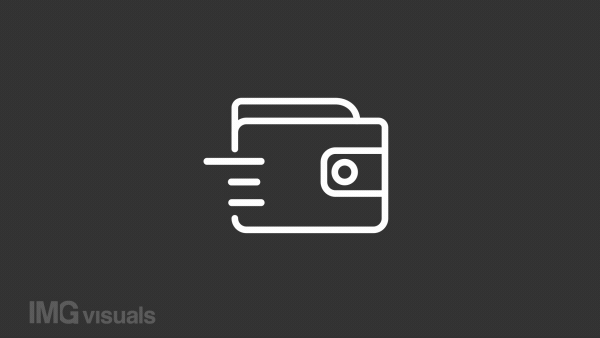 Animated wallet white line icon. Electronic payment. Financial operation. Purchase. Seamless loop HD video with alpha channel on transparent background. Motion graphic design for night mode