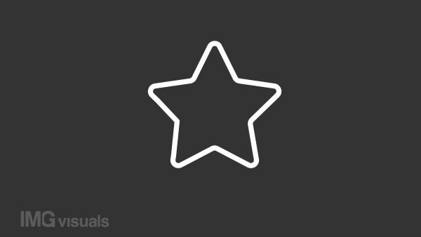 Animated star white line icon. Rating and award. Space body. Cosmos. Glowing star. Seamless loop HD video with alpha channel on transparent background. Motion graphic design for night mode