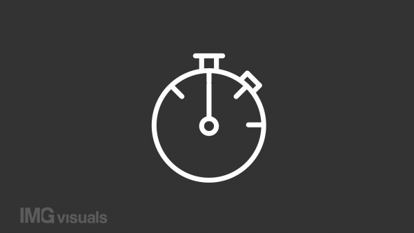 Animated stopwatch white line icon. Countdown tool. Precise measurement. Sport timer. Seamless loop HD video with alpha channel on transparent background. Motion graphic design for night mode