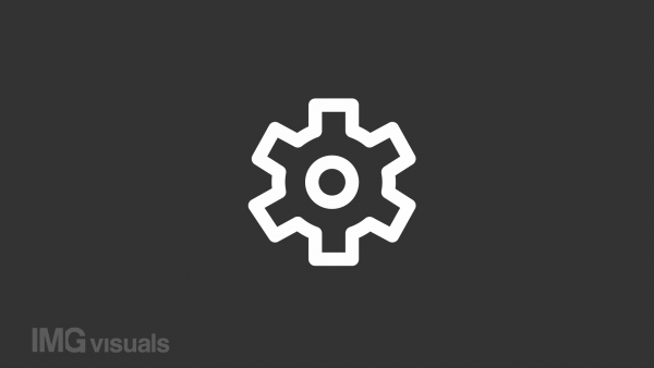 Animated gear white line icon. System settings. Processing. Part of mechanism. Seamless loop HD video with alpha channel on transparent background. Motion graphic design for night mode