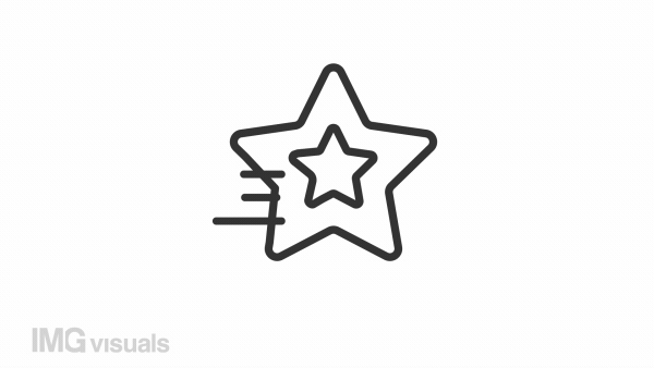 Animated shooting star linear icon. Make wish upon falling star. Burning meteor in atmosphere. Seamless loop HD video with alpha channel on transparent background. Outline motion graphic animation