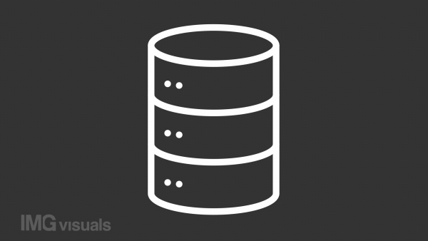 Animated server database white icon. Data management line animation. Cloud storage. Computer hardware. Loop HD video with chroma key, alpha channel, transparent background. Outline motion graphic