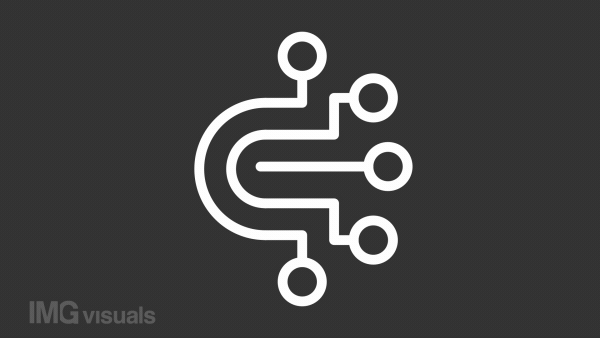 Digital data white icon animation. Animated line machine learning. Artificial intelligence. Loop HD video with chroma key, alpha channel, transparent background. Outline motion graphic animation