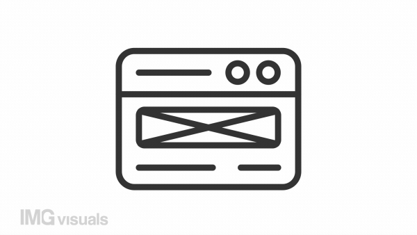 Website ui icon animation. Animated line scroll down. Web development. User interface design. Digital product. Loop HD video with alpha channel, transparent background. Outline motion graphic
