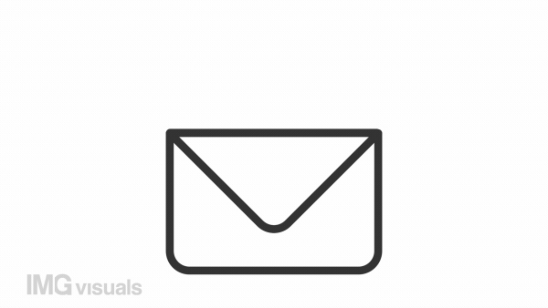 Animated email setting line icon. Envelope opening with spinning gear animation. User preferences. Configuration tool. Loop HD video with alpha channel, transparent background. Outline motion graphic