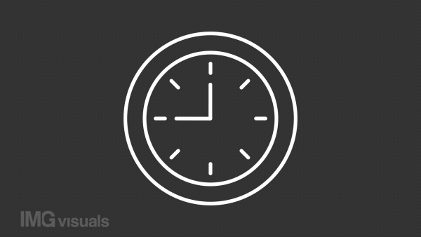 Animated clock linear icon. Website loader. Wait-animation. Time. Loop HD video with chroma key, alpha channel on transparent background, black solid background. Outline motion graphic animation