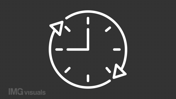 Animated time period white line icon. Wait-animation for website. Loop HD video with chroma key, alpha channel on transparent background, black solid background. Outline motion graphic animation