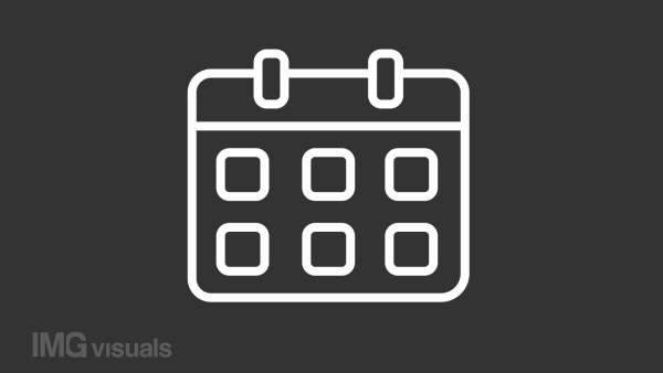 Animated reject date white line icon. Decline appointment in calendar. Loop HD video with chroma key, alpha channel on transparent background, black solid background. Outline motion graphic animation