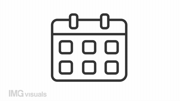 Animated reject event linear icon. Decline appointment in calendar. Cancel meeting. Seamless loop HD video with alpha channel on transparent background. Outline motion graphic animation