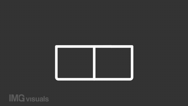 Box opening white line animation. Surprise gift animated icon. New product. Package delivery. Parcel service. Isolated illustration on dark background. Transition alpha video. Motion graphic