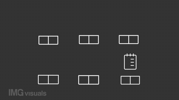 Product launch animation library. Innovation management animated white line icons. Objects flying out from boxes. Isolated illustrations on dark background. Transition alpha. HD video. Icon pack
