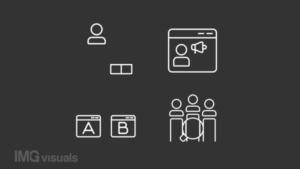Market analysis animation library. Data research animated white line icons. Consumer behavior. Brand strategy. Isolated illustrations on dark background. Transition alpha. HD video. Icon pack