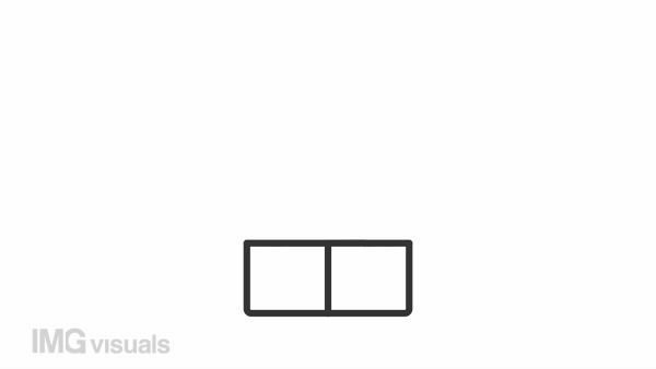 Product analytics line animation. Magnifying glass with chart flying out from box animated icon. Analyzing data. Black illustration on white background. HD video with alpha channel. Motion graphic