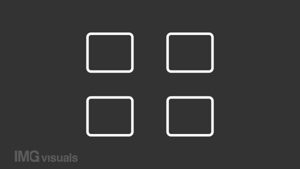 PDCA white line animation. Animated flowchart icon. Plan do check act methodology. Iterative business process. Isolated illustration on dark background. Transition alpha video. Motion graphic