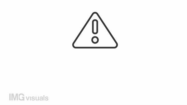 Flowchart error line animation. Animated diagram icon. System error. Technical problem. Crisis management process. Black illustration on white background. HD video with alpha channel. Motion graphic