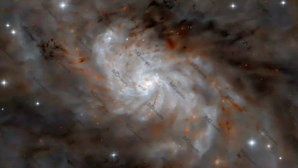 Twisting spiral nebula with swirling clouds of gas and dust video animation, ai generated
