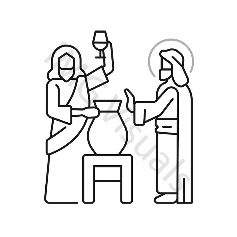 6 animated icons on the Bible theme