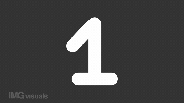Number counting white line animation. Countdown intro. Chronometer timer. One two three four. Seamless loop HD video with alpha channel on transparent background. Animated outline icon for night mode