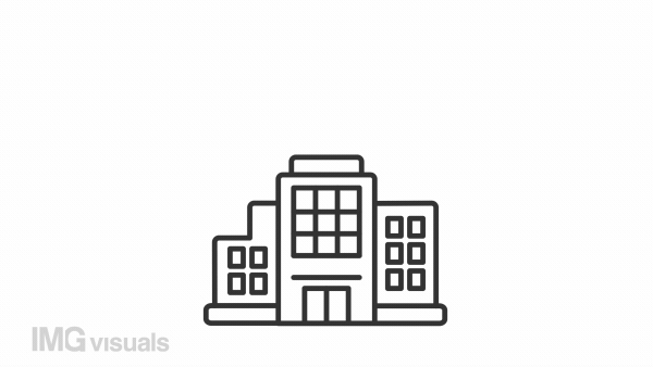 Building amenities linear animation. Luxury apartment. Multifamily housing. Additional features. Seamless loop HD video with alpha channel on transparent background. Animated outline icon