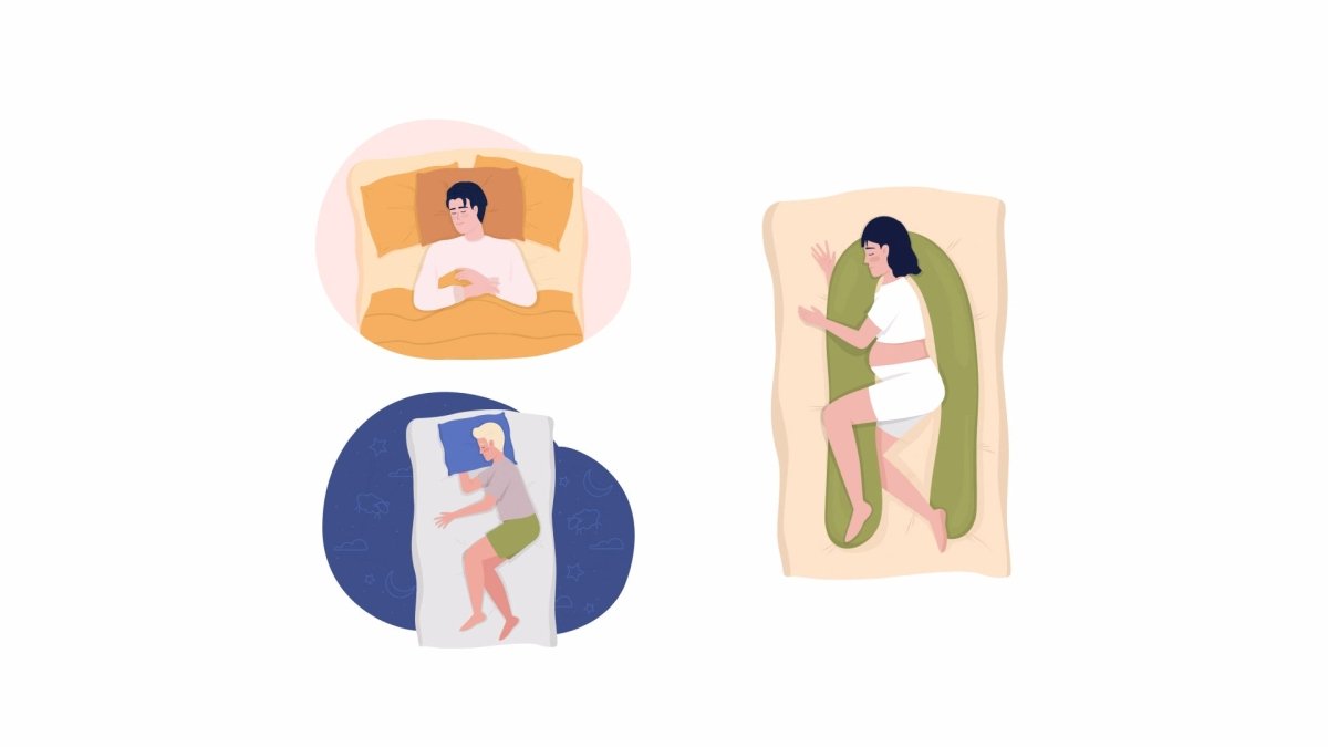 Animated sleeping characters set. Relaxing bedtime. Night rest. Full body flat people on white background with alpha channel transparency. Colorful cartoon style HD video footage for animation