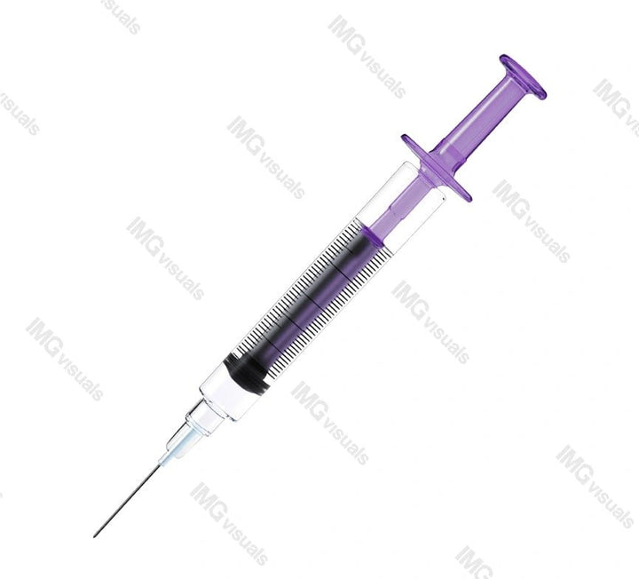 Disposable syringe image isolated transparent, ai generated. Doctor instrument. Healthcare. Vaccine vaccination medical injection cut out photo png. Pharmaceutical inoculation cutout photography