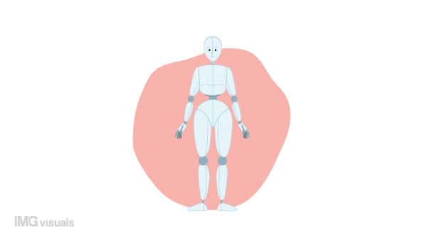 Animated broken robot 404 error. Empty state 4K video footage with alpha channel transparency. Defective machine. Flash message. Color failed loading animation for broken link, web design