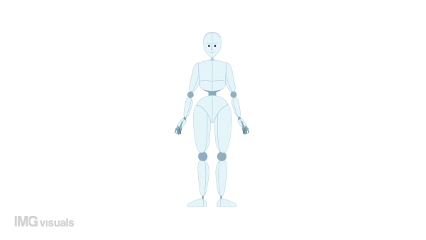 Animated robot failure 404 error. Shattered in pieces. Empty state 4K video footage with alpha channel transparency. Flash message. Color failed loading animation for broken link, web design