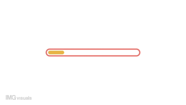 Animated line progress bar indicator. Status. 4K video footage with alpha channel transparency. Website preloader. Download, upload progress. Simple loading icon animation for web UI design