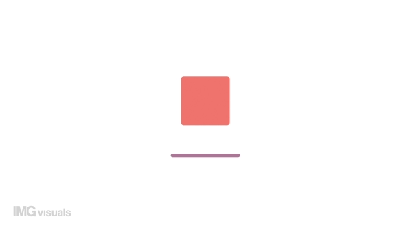 Animated square jumping indicator. Bouncing shape. 4K video footage with alpha channel transparency. Website preloader. Download, upload progress. Simple loading icon animation for web UI design