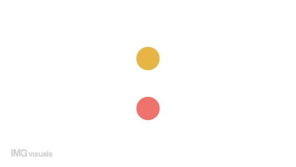 Animated two dots spinning indicator
