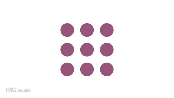 Animated color change dots indicator. Transition. 4K video footage with alpha channel transparency. Website preloader. Download, upload progress. Simple loading icon animation for web UI design