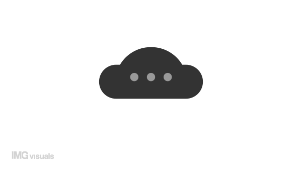 Animated cloud with drops loader. Raining droplets. Simple black and white loading icon. 4K video footage with alpha channel transparency. Wait-animation progress indicator for web UI design