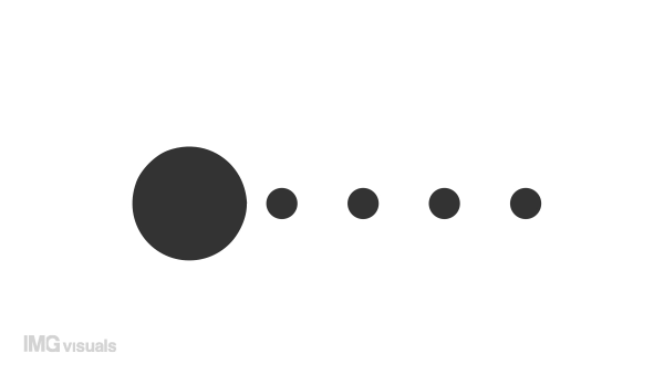 Animated circle eats dots loader. Retro game. Simple black and white loading icon. 4K video footage with alpha channel transparency. Wait-animation progress indicator for web UI design