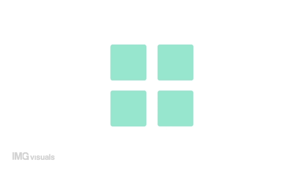 Animated splitting squares preloader. Transformation. Waiting process. 4K video footage with alpha channel transparency. Website loader. Colorful loading progress icon animation for web UI design