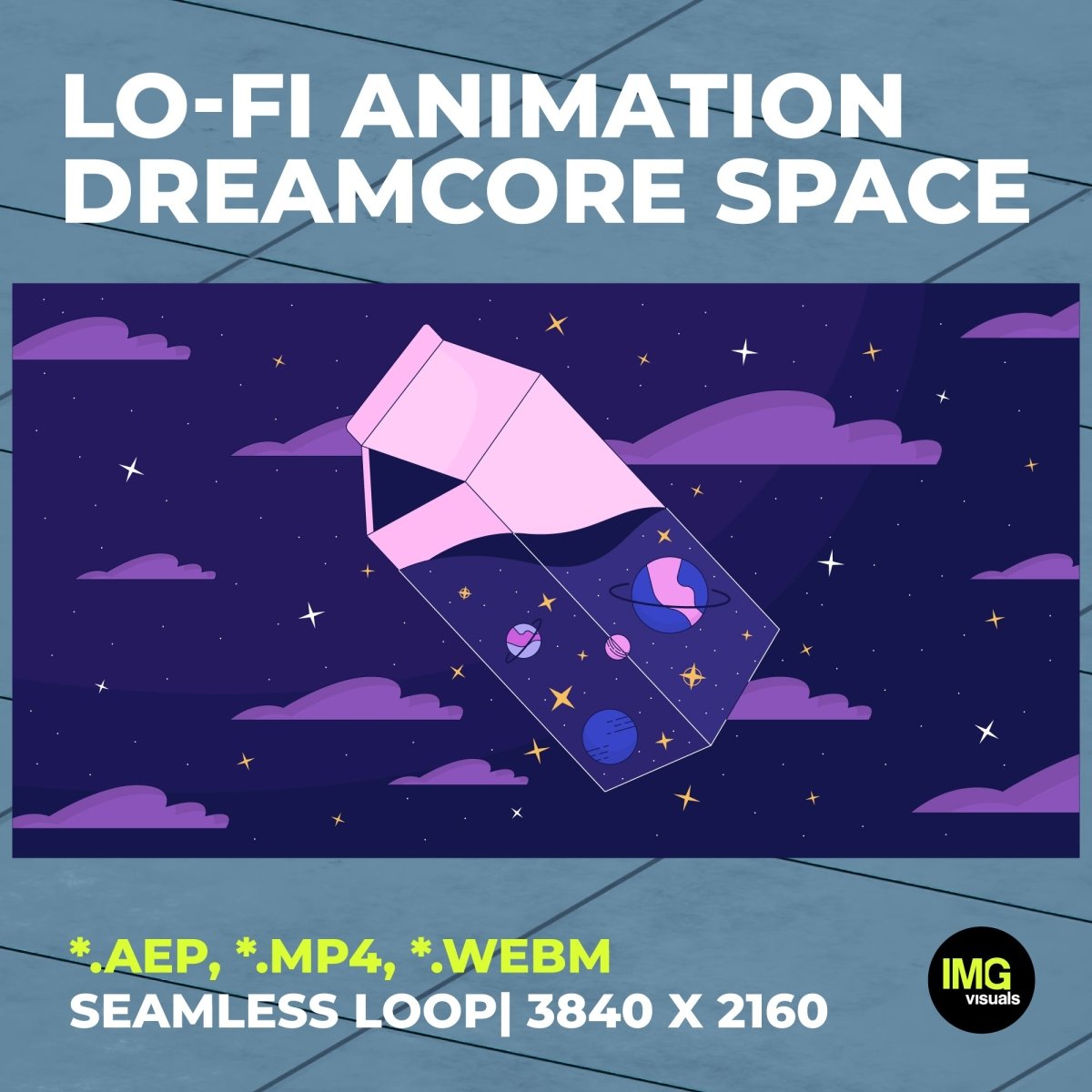 Designed for TikTok & Instagram reel creators, Twitch streamers, web designers and Lo-Fi music artists, it’s perfect for giving your gaming room, channel, or live stream a unique and nostalgia vibes.
🌀 Seamless Loop Animation
 This video loops smoothly with no cuts or jumps – ideal for extended use in ambience videos, livestreams, or continuous background visuals.
✨ Perfect For:
 • Lo-fi study music & chill YouTube videos
 • Twitch, Kick, YouTube & OBS stream themes