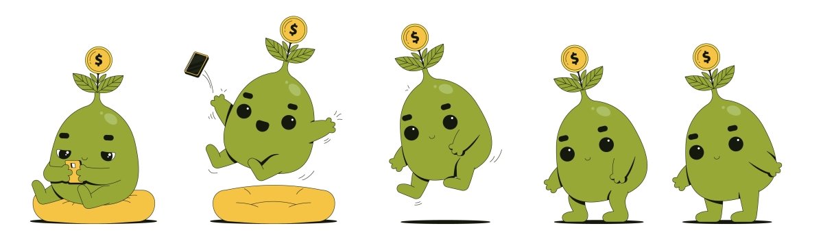 Lottie animations for app. Payment (stage 1 - 5)