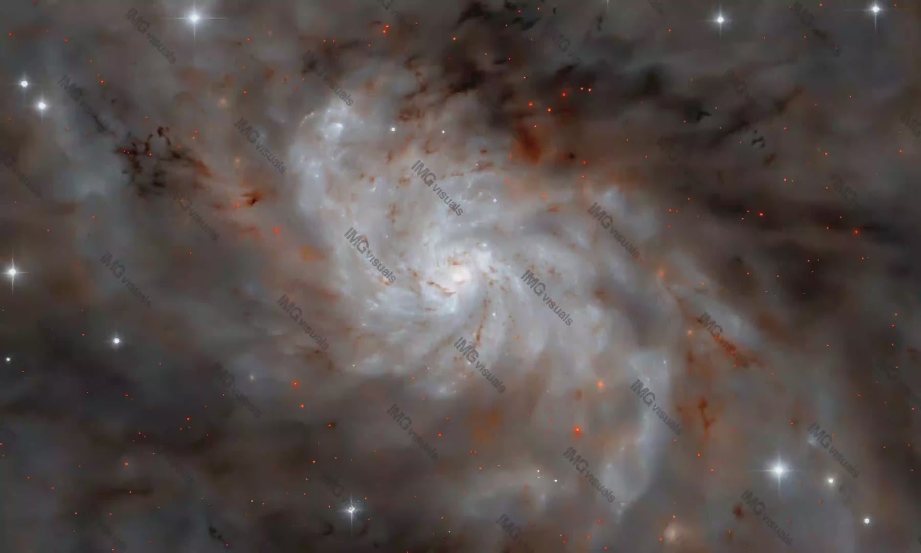 Twisting spiral nebula with swirling clouds of gas and dust video animation, ai generated. Beautiful celestial formation animated footage HD clip seamless motion graphics. Outerspace concept