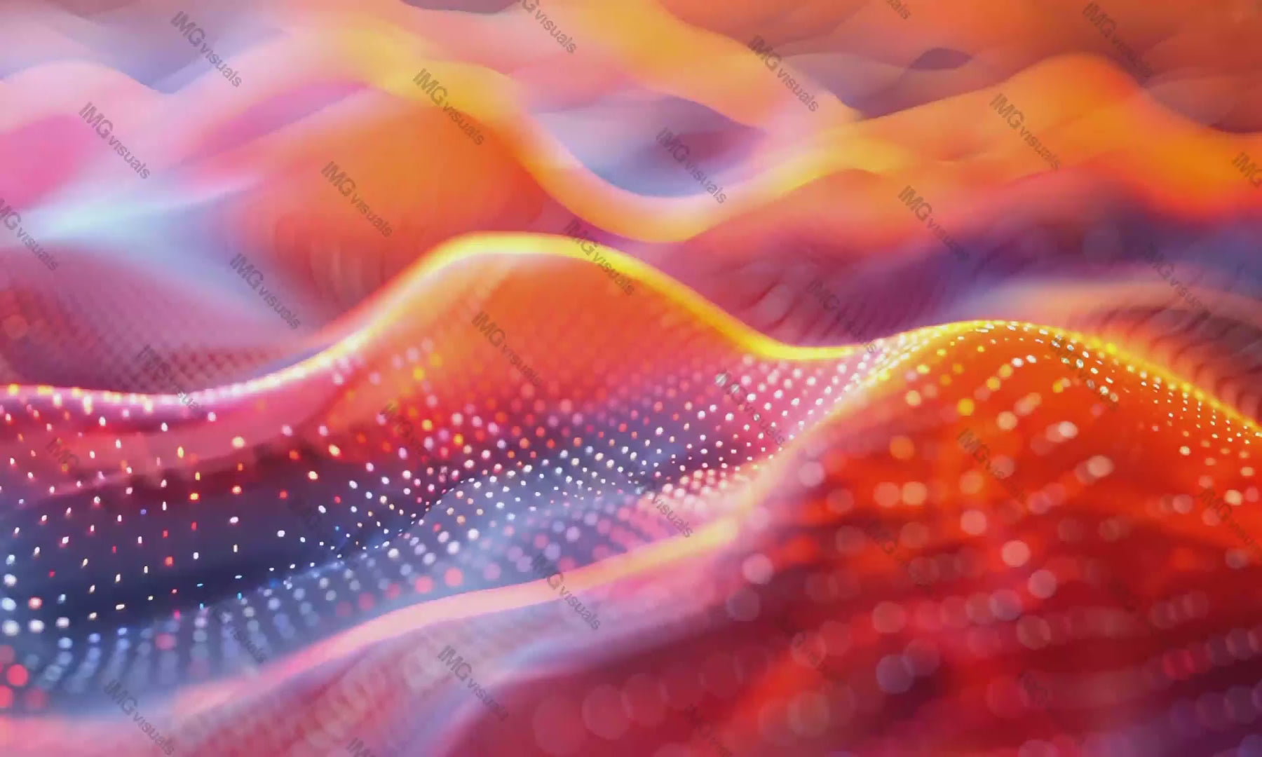 Vibrant digital landscape with undulating orange waves video animation, ai generated. Sense of movement and energy animated footage HD clip seamless motion graphics. Data visualization concept