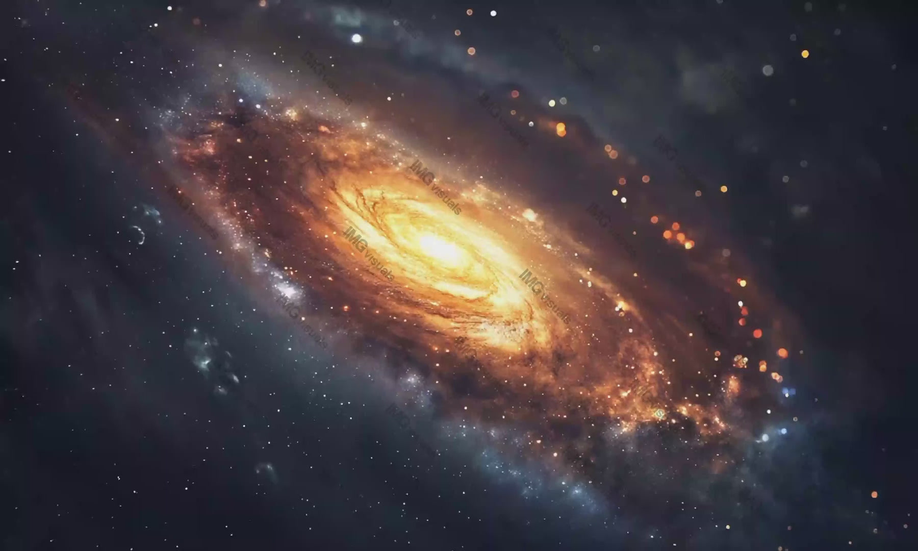 Sparkling spiral galaxy teeming with countless stars video animation, ai generated. Mesmerizing celestial radiant universe animated footage HD clip seamless motion graphics. Outerspace concept