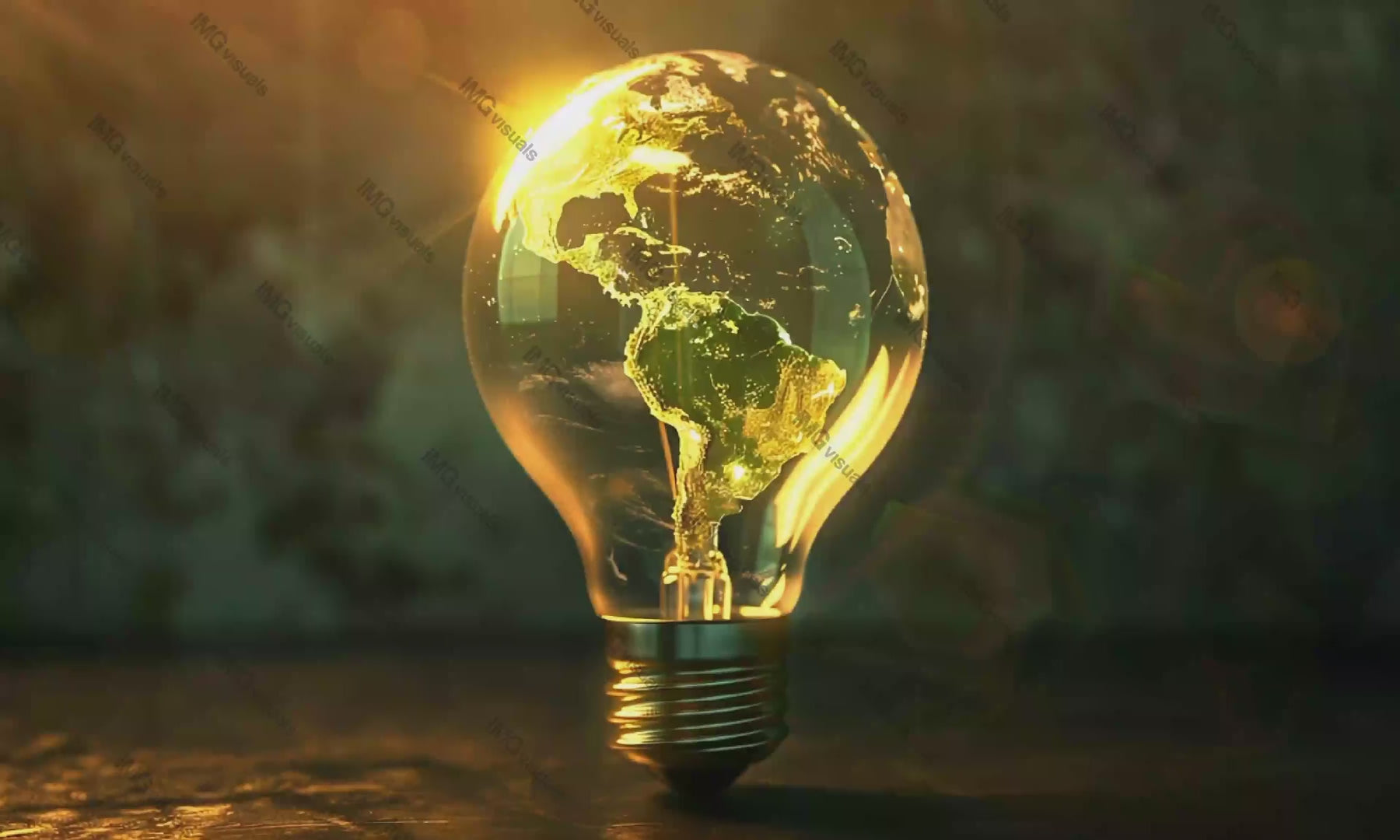 Glowing light bulb with vivid world map video animation, ai generated. Lightbulb worldmap animated footage HD clip seamless motion graphics. Eco-friendly innovation and ecological awareness concept