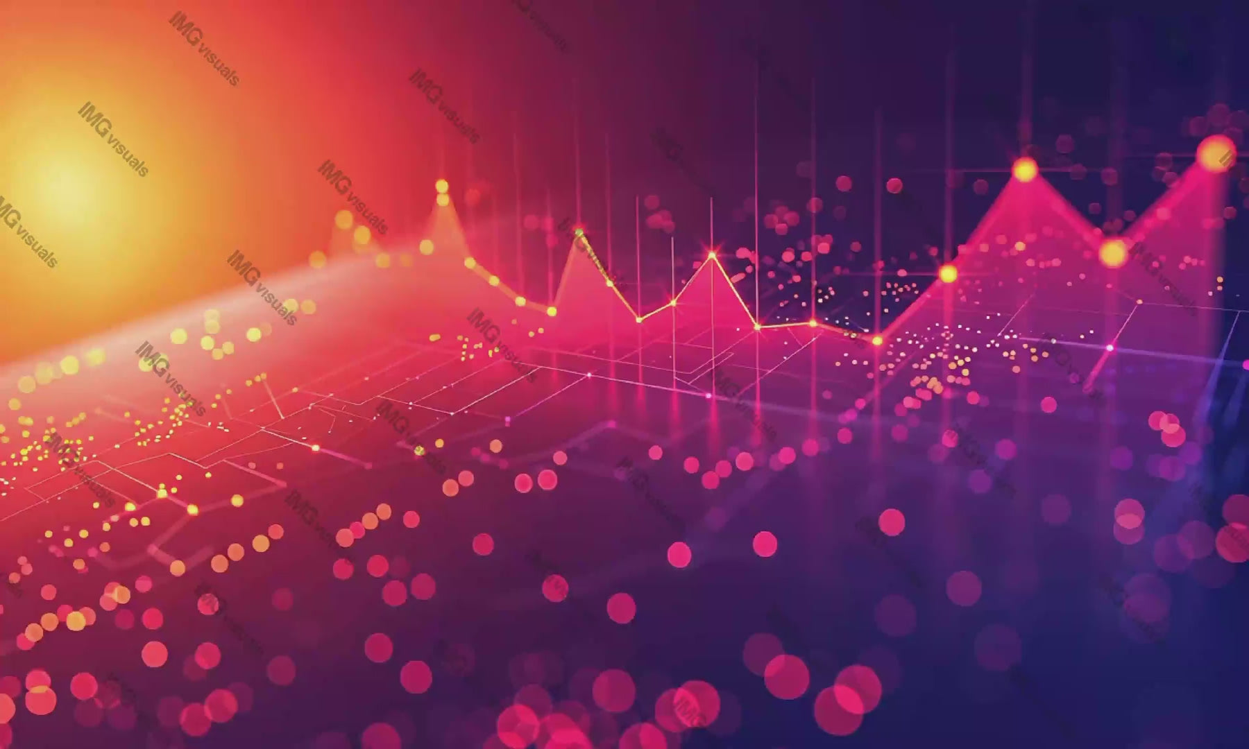 Futuristic digital chart showing data points video animation, ai generated. Statistical analysis trends animated footage HD clip seamless motion graphics. Glowing backdrop. Data visualization concept