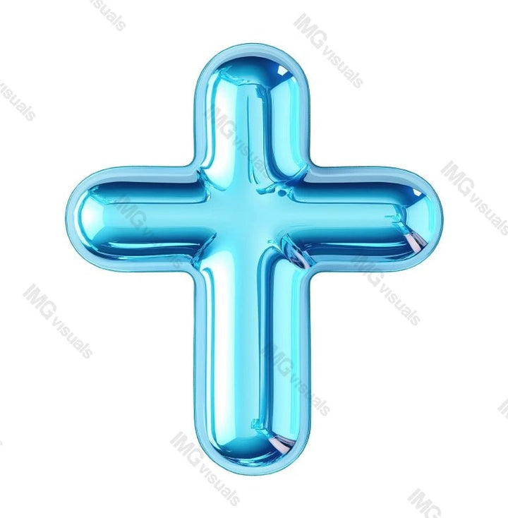Sleek and modern blue metallic plus symbol transparent image, ai generated. Hospital emblem. First aid emergency sign isolated cutout 3d render. Medical logo cut out clipart design element png
