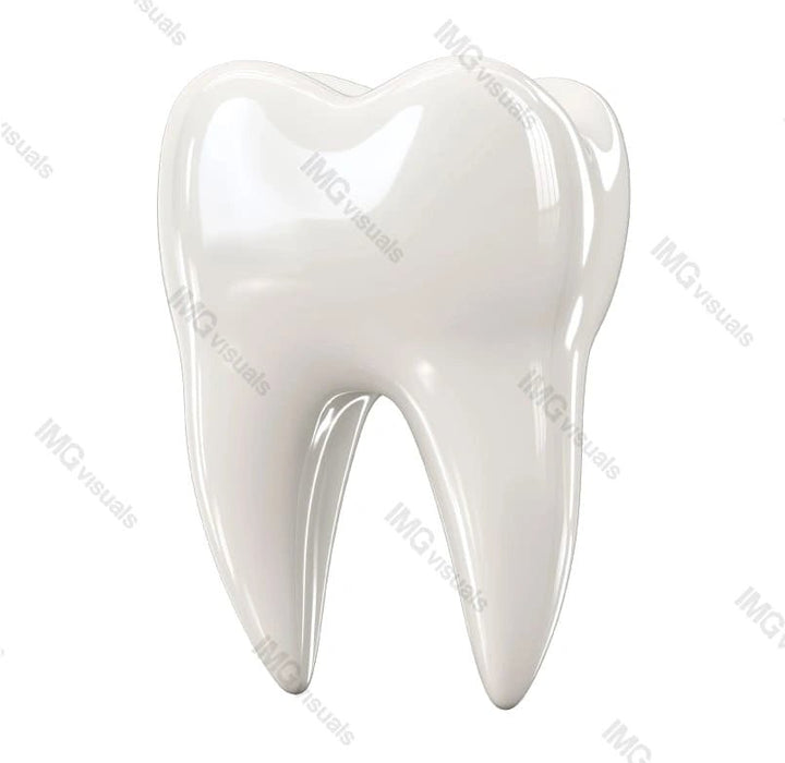 Smooth glossy white tooth healthy enamel transparent image, ai generated. Molar restoration. Dental health, oral hygiene isolated cutout 3d render. Dentistry model cut out clipart design element png