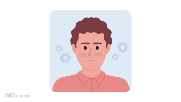 Animated biometric face detection. Machine learning. Computer vision. 2D cartoon flat character 4K video footage on white with alpha channel transparency. Concept animation for web design