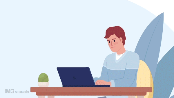 Animated AI text generator. Content marketer using artificial intelligence. 2D cartoon flat character 4K video footage on white with alpha channel transparency. Concept animation for web design
