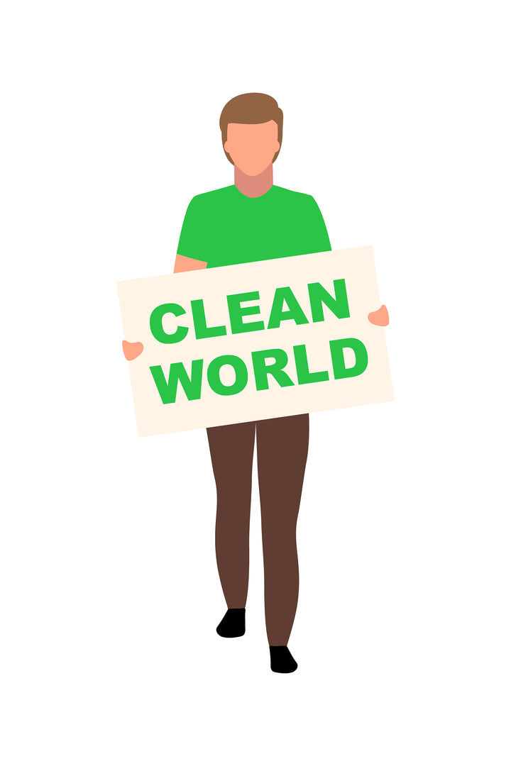 Environmental movement flat concept vector illustrations set