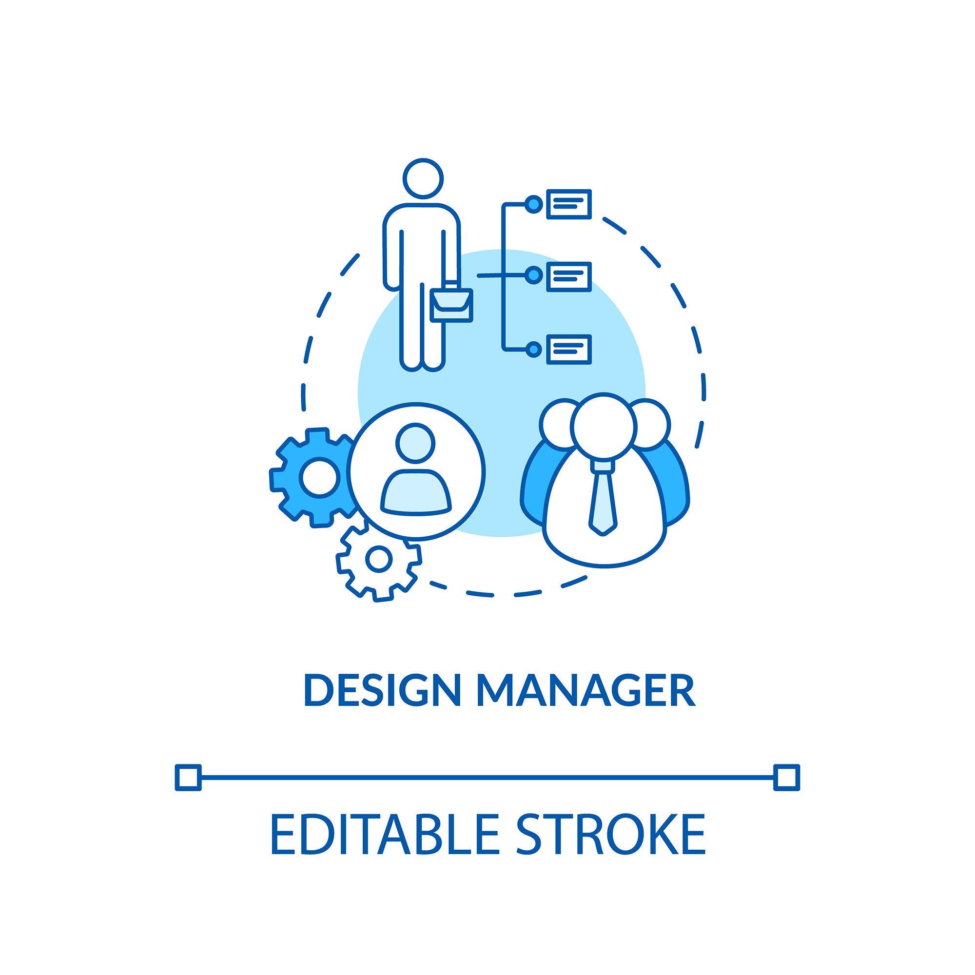 Design studio, workshop concept icons bundle